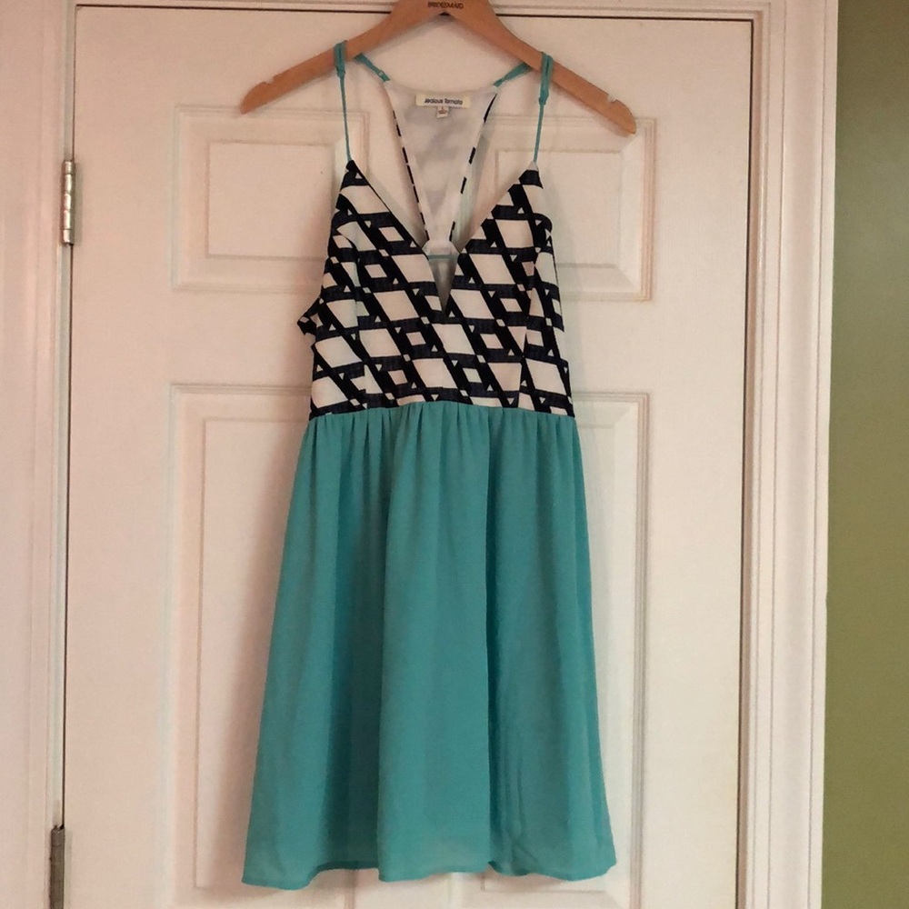 Teal and Black Boutique Dress